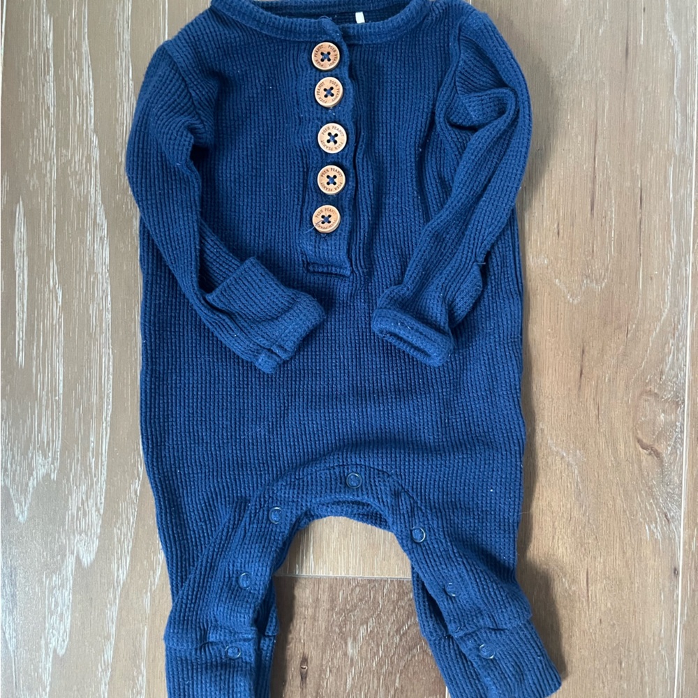 Posh Peanut Navy Blue Kids One Piece